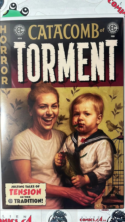 Catacomb of Torment (#8 EC/Oni Press 2026 Ariel Olivetti Cover Baby Eating Family Bird NM)