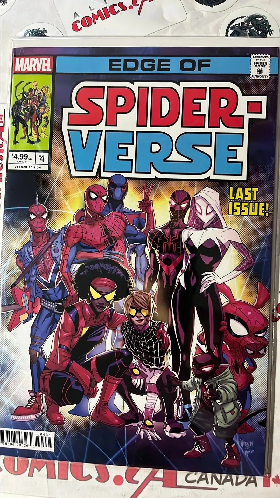 Edge of Spider-verse (#4W Marvel 2024 Pete Woods Star Wars 107 Last Issue Homage Variant NM)