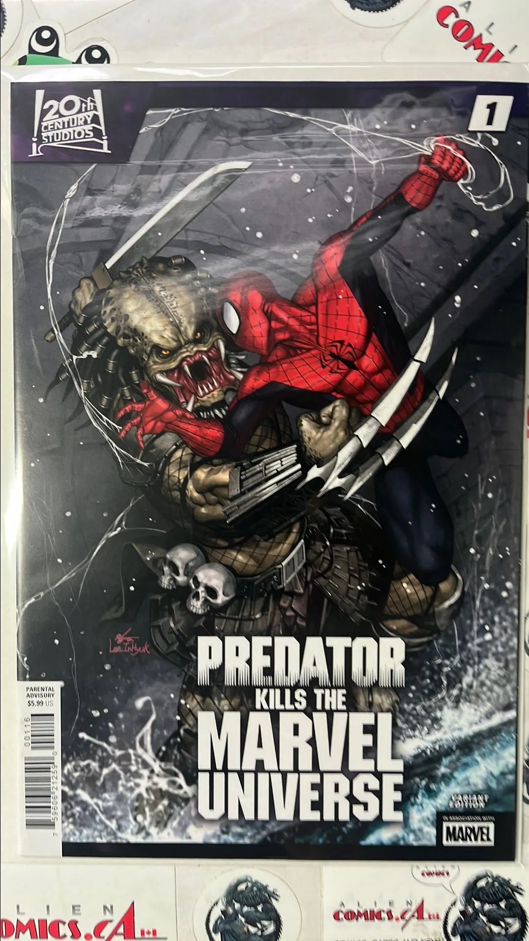 PREDATOR kills the Marvel Universe (#1L Marvel 2023 InHyuk Lee 1:25 Variant PREDATOR vs. Spider-man NM HTF)