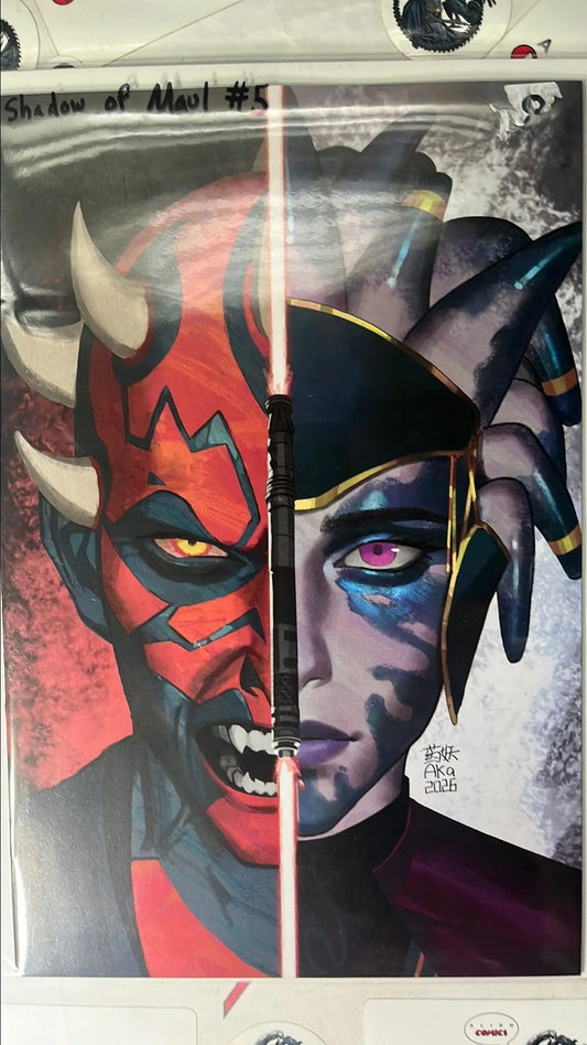 Shadow of Maul (#5S Marvel 2026 AKA Headshot Split Virgin Variant NM)