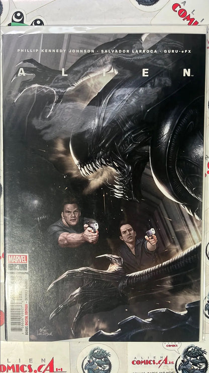 ALIEN (#4 Marvel 2021 Inhyuk Lee Cover Humans Trapped in Vent 2nd cameo app. Alpha Alien NM)