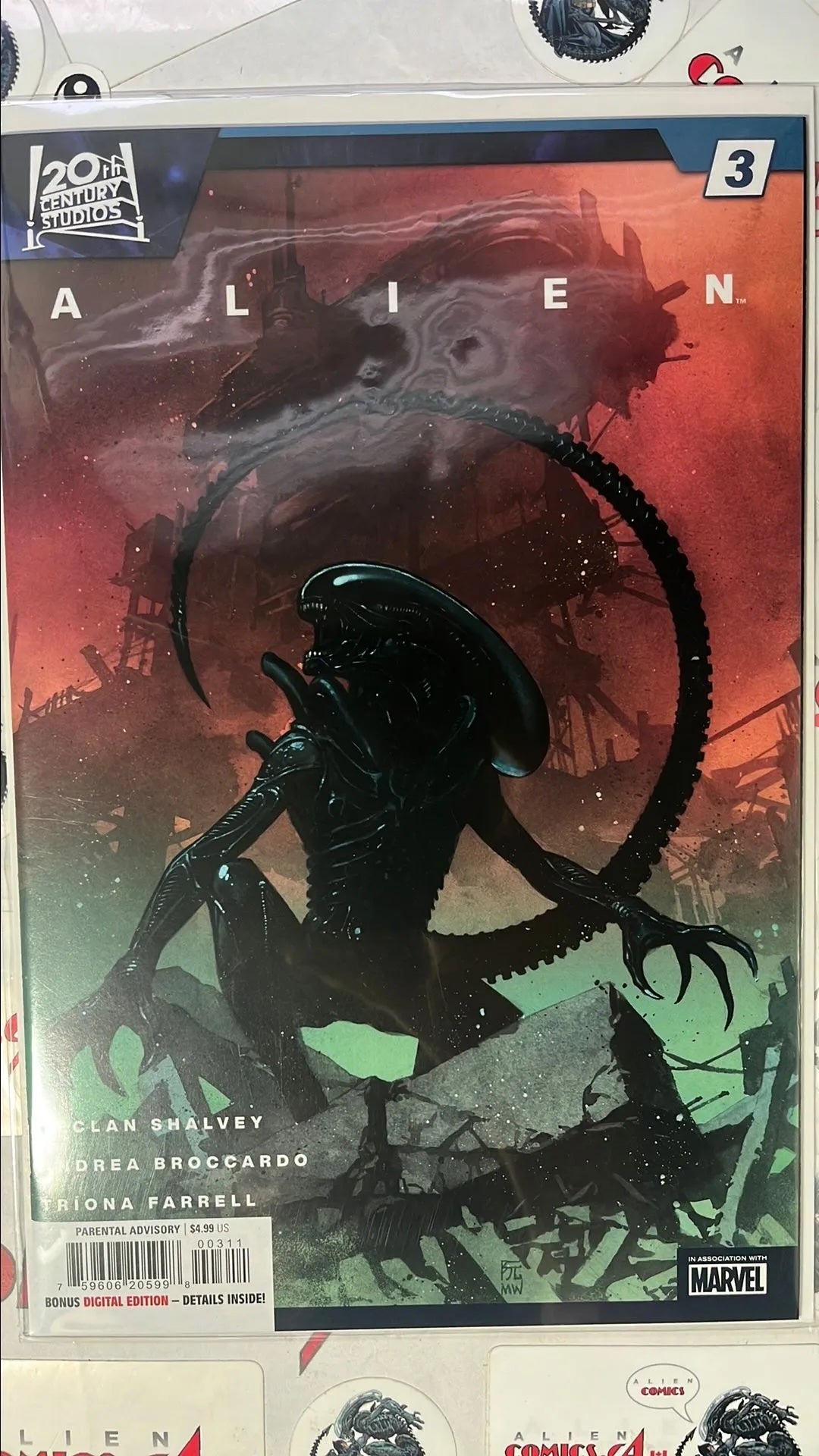 ALIEN (#3 Marvel 2023 Dike Ruan Cover Alien in Junkyard NM)