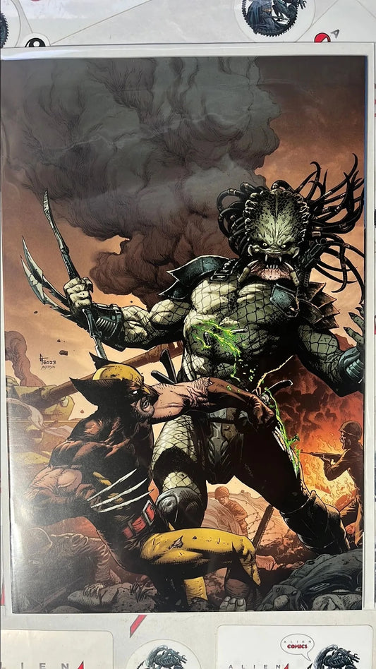 PREDATOR vs. Wolverine (#2G Marvel 2023 Gary Frank 1:100 Virgin Variant HTF NM)