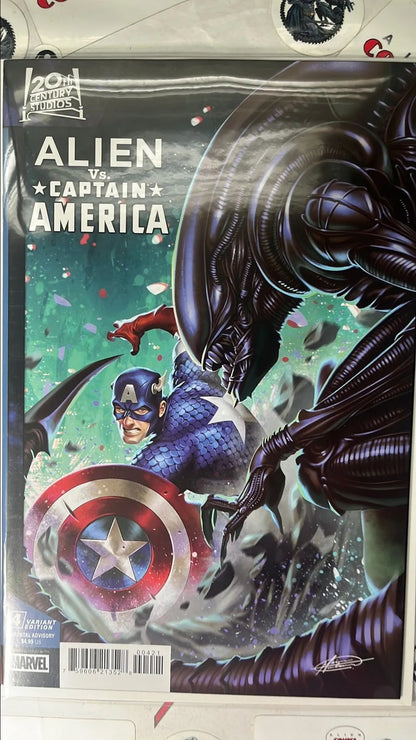 ALIEN vs. Captain America (#4M Marvel 2026 Manhanini Variant NM)
