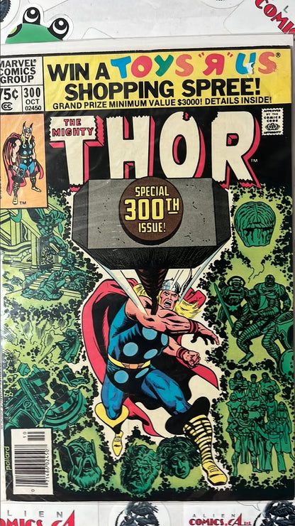 Mighty Thor (#300 75¢ Price Marvel 1980 Special 300th Issue! Origin of Odin, Origin of Thor VF)