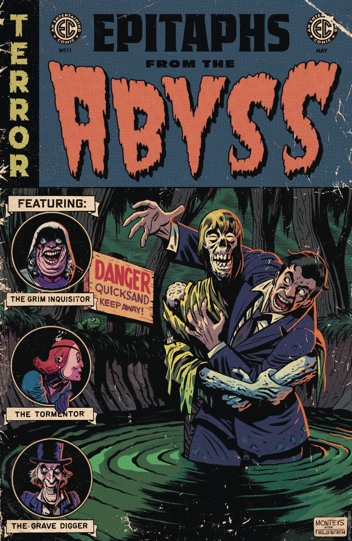 Epitaphs from the Abyss (#11B EC/Oni Press 2026 TERROR Albert Monteys 1:10 Variant Ghouls Dragging Man into Quicksand NM)