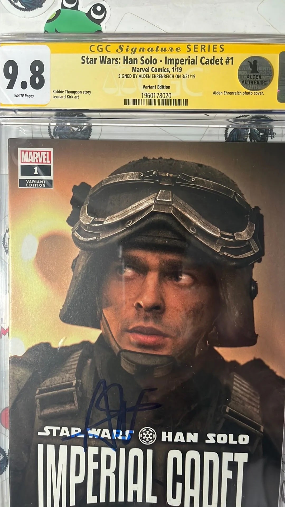 Han Solo: Imperial Cadet (#1M Movie Photo 1:10 Variant Signed Alden Ehrenreich (Young Han Solo) CGCSS 9.8 NM/MT)