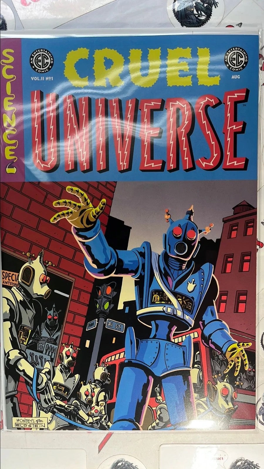 CRUEL UNIVERSE 1E EC/Oni Albert Monteys 1:10 Variant Blue Robot Rare HIGH GRADE