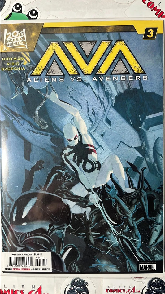 ALIENS vs. Avengers (#3 Marvel 2024 Esad Ribic Cover NM)