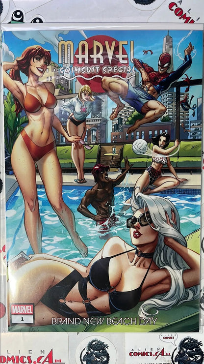 Marvel Swimsuit Special: Brand New Beach Day (#1C Marvel 2026 J. Scott Campbell Wraparound Cover NM)