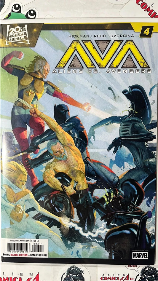 ALIENS vs. Avengers (#4 Marvel 2025 Esad Ribic Cover A 1st app. Alpha new leader of the Xenomorphs NM)