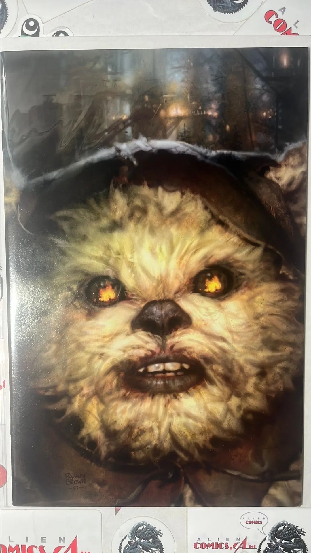 Return of the Jedi: Ewoks (#1 Marvel 2025 Ryan Brown 1:100 Virgin Variant HTF NM)