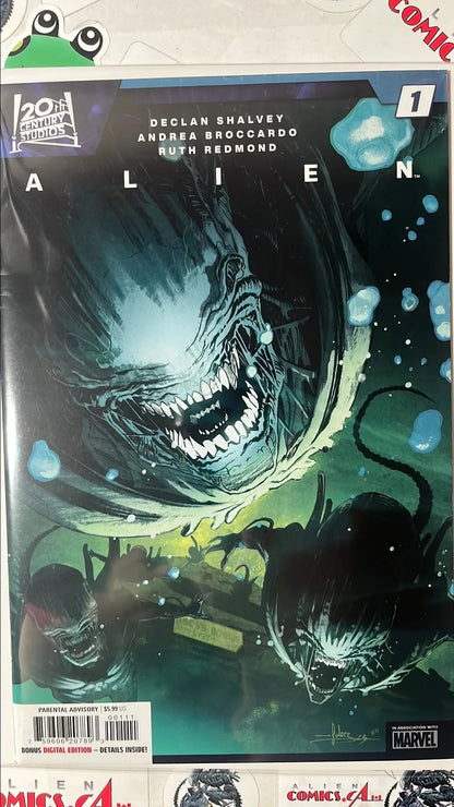 ALIEN (#1D Marvel 2023 Declan Shalvey Variant Swimming Xenomorphs NM)