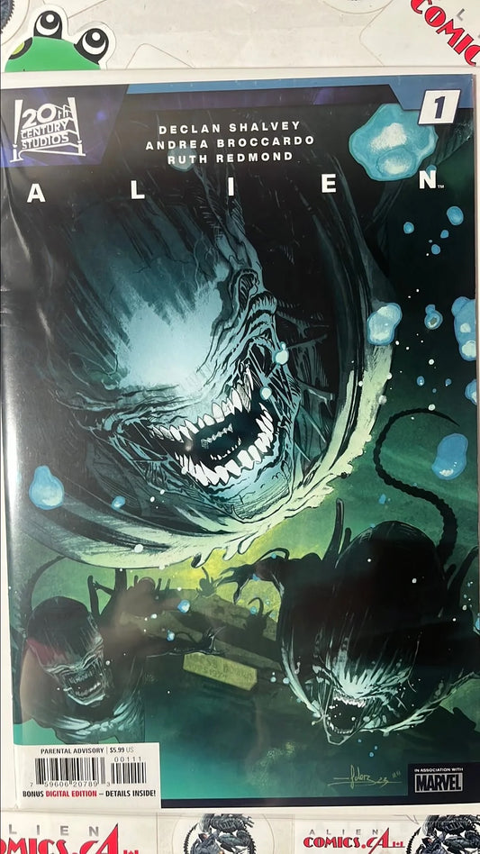 ALIEN (#1D Marvel 2023 Declan Shalvey Variant Swimming Xenomorphs NM)