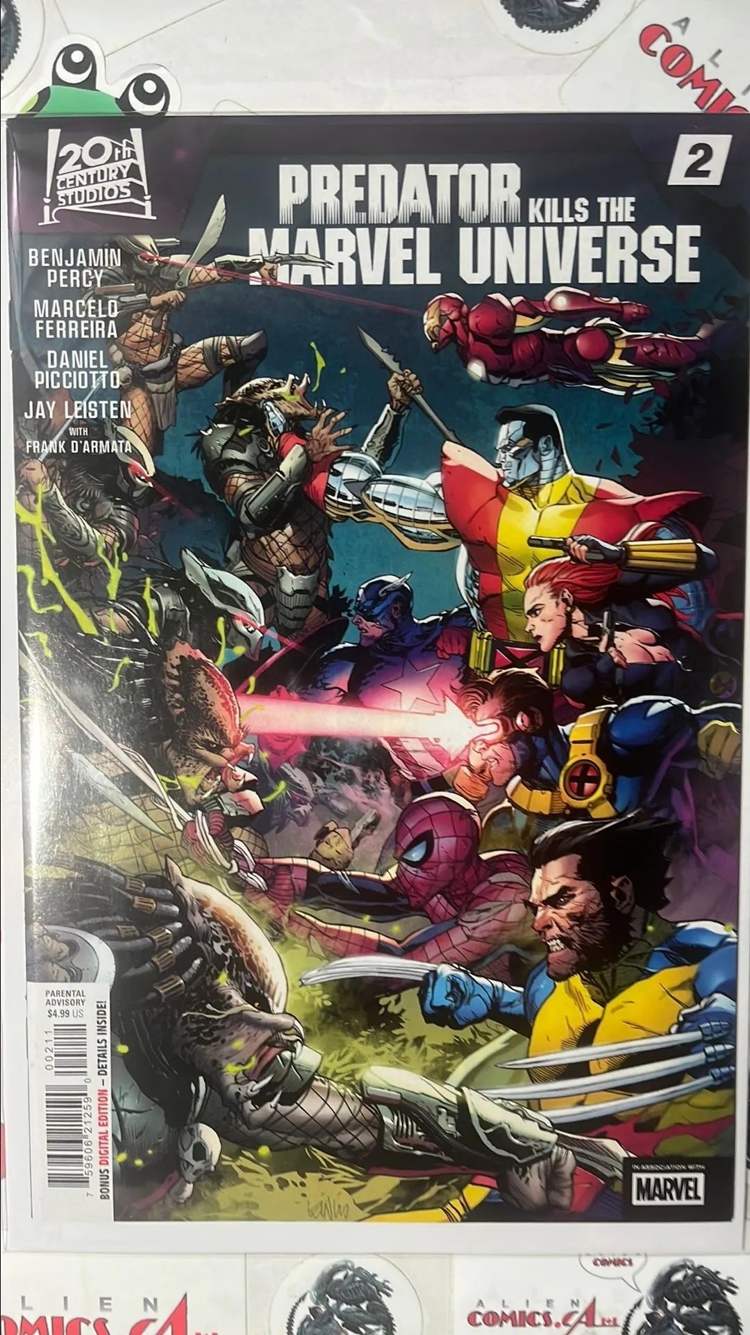 PREDATOR kills the Marvel Universe (#2 Marvel 2023 Matt Milla Cover Battle Lines NM)