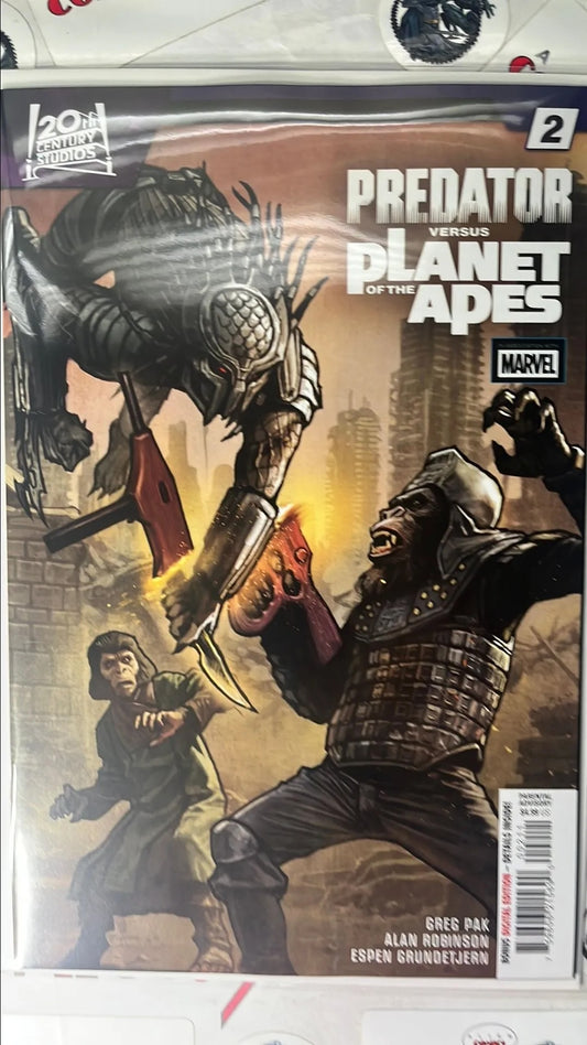 PREDATOR vs. The Planet of the Apes (#2 Marvel 2026 Stonehouse Cover NM)