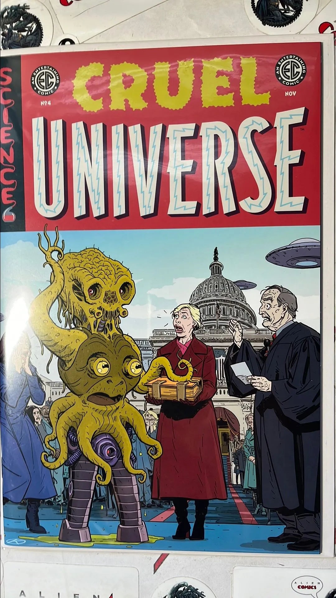 CRUEL UNIVERSE 4B EC/Oni Press 2024 Kano Variant Double-Headed Alien Inauguration in D.C. HIGH GRADE