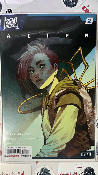 ALIEN (#2 Marvel 2024 Dike Ruan Cover Facehugger on Woman’s Backback NM)