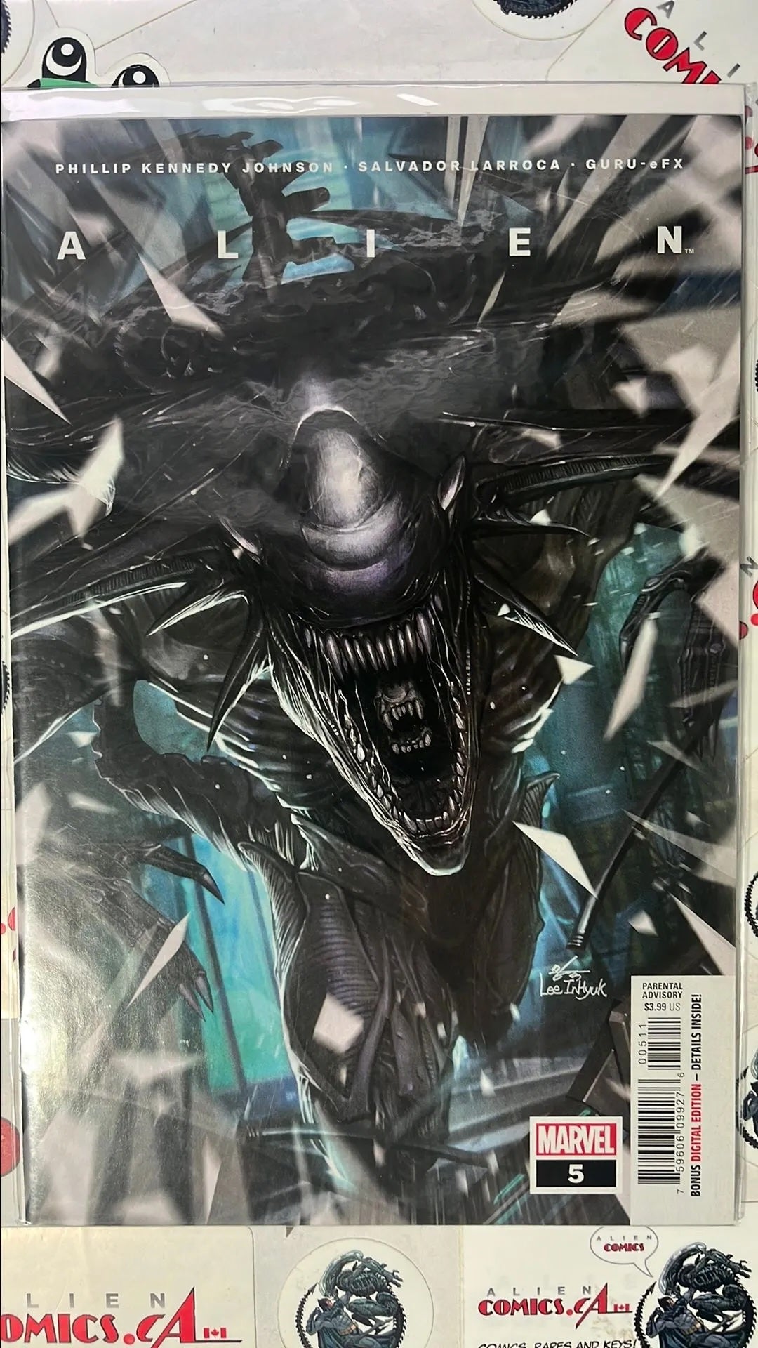 ALIEN (#5 Marvel 2021 Inhyuk Lee Cover 1st Full app. Alpha Xenomorph NM)