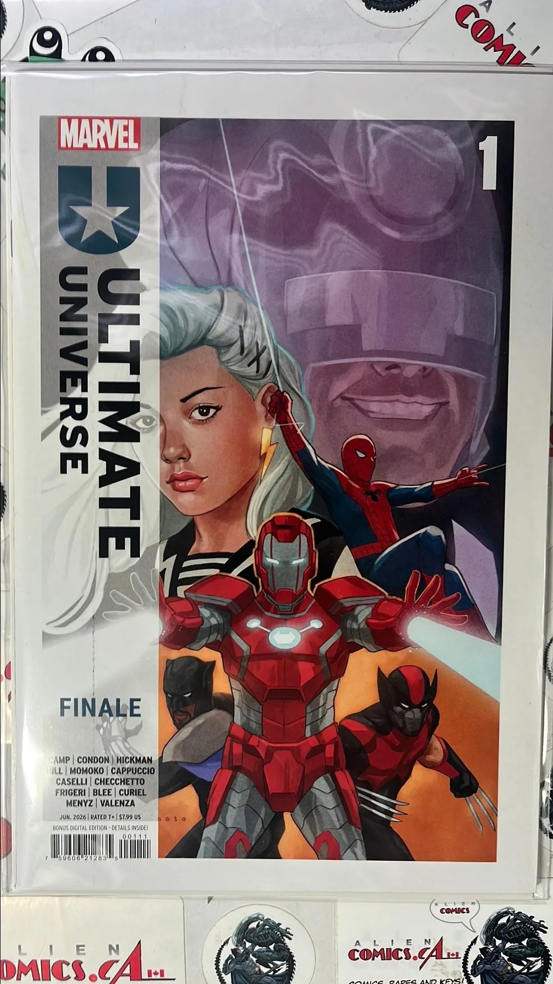 Ultimate Universe: Finale (#1 Marvel 2026 Phil Noto Cover Intro Victor Von Doom in 6160 Universe, Mary Parker bonds with the Picotech suit NM)