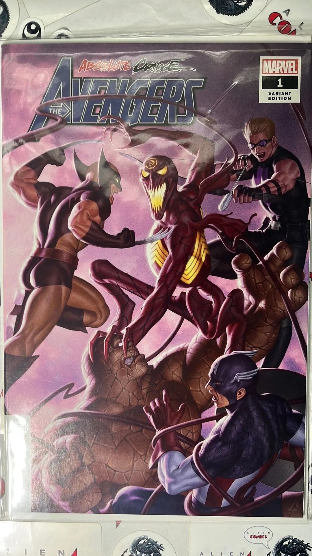 Absolute Carnage: Avengers (#1Y Marvel 2019 Junggeun Yoon 1:50 Trade Wraparound Variant NM)