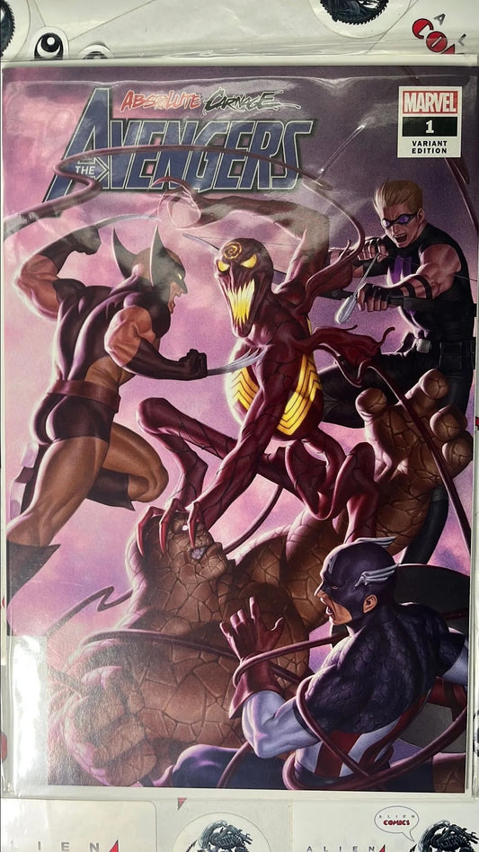 Absolute Carnage: Avengers (#1Y Marvel 2019 Junggeun Yoon 1:50 Trade Wraparound Variant NM)