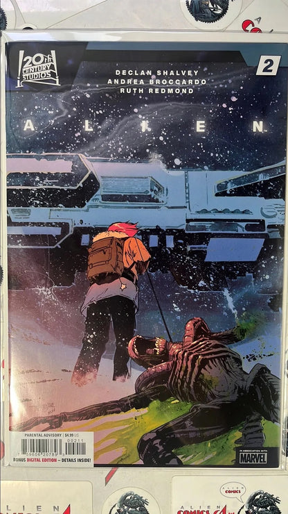 ALIEN (#2 Marvel 2023 Javi Fernandez Cover Dragging Dead Alien NM)