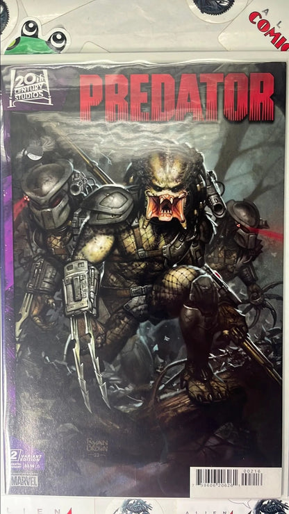 PREDATOR (#2B Marvel 2023 Ryan Brown 1:25 Variant NM)