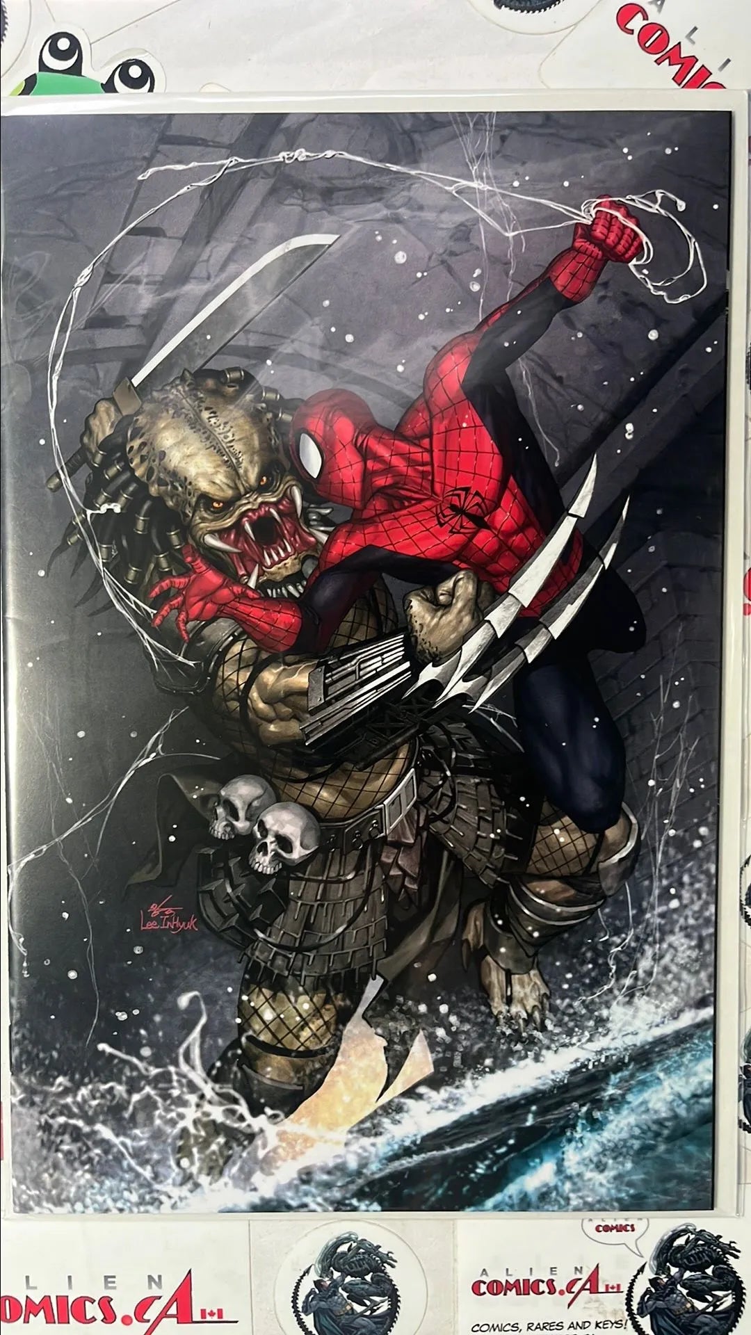 PREDATOR kills the Marvel Universe (#1L Marvel 2023 2nd Printing InHyuk Lee 1:25 Virgin Variant PREDATOR vs. Spider-man HTF NM)