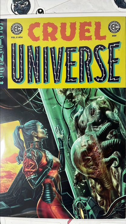 CRUEL UNIVERSE 4 EC/Oni Press 2025 Lee Bermejo Cover Alien Octopus Monster Fused with Astronaut Studied in Tank HIGH GRADE