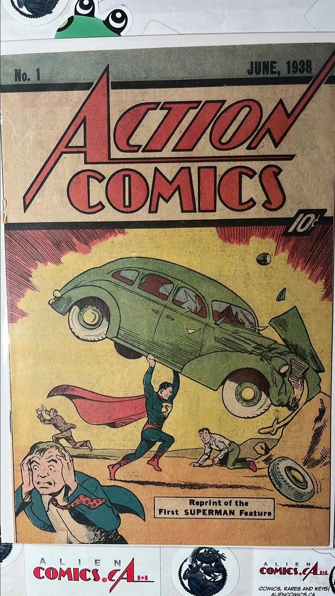 Action Comics (#1 10¢ Price DC 1976 Pow Wow Sleeping Bag First REPRINT 1st app. Superman, 1st app. Lois Lane VF)