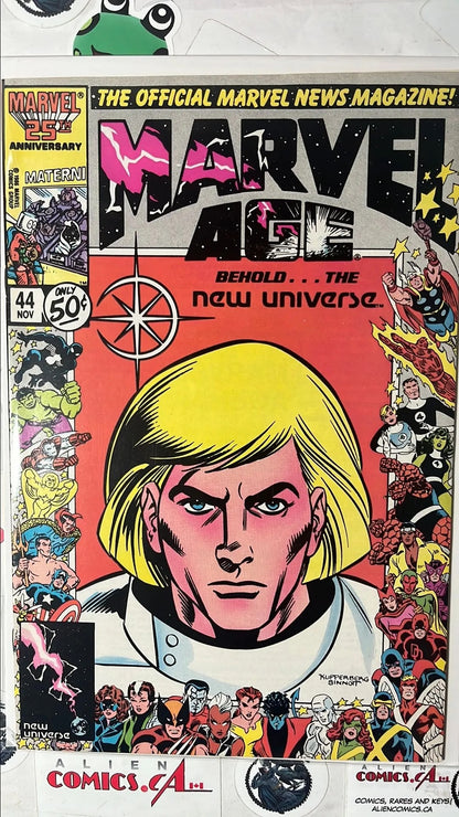 Marvel Age (#44 Starbrand Wraparound Cover Newsstand Edition 25th Marvel Anniversary Border Cover VF)