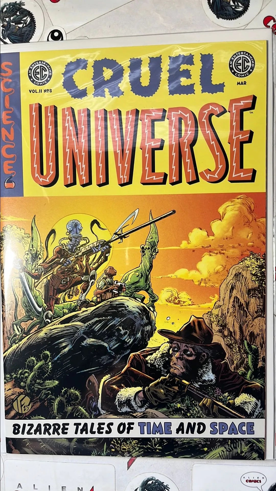 Cruel Universe (#8B EC/Oni Press 2026 Tom Fowler Variant Alien Hunter with Rifle NM)