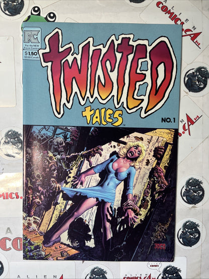 TWISTED TALES 1 PC 1982 Bruce Jones Cover Woman Trapped with Zombies HIGH GRADE