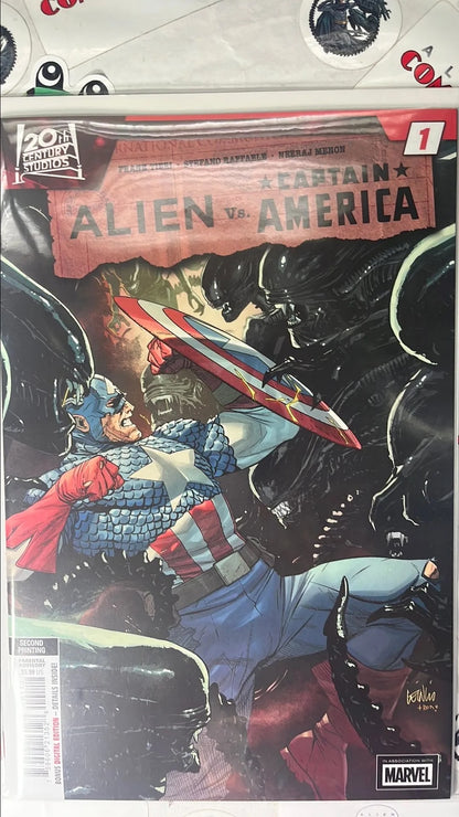 ALIEN vs. Captain America (#1 Marvel 2025 Leinil Francis Yu & Romulo Fajardo Jr. Cover 1st app. Aliens vs. Captain America NM)