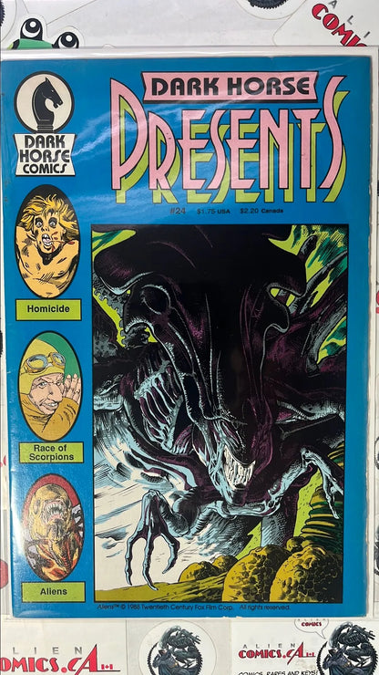 Dark Horse Presents (#24 Dark Horse Comics 1992 Origin of Aliens in comics Manufacturing ERROR Cover Right Edge Jagged Cut from Dull Blade FN/VF)