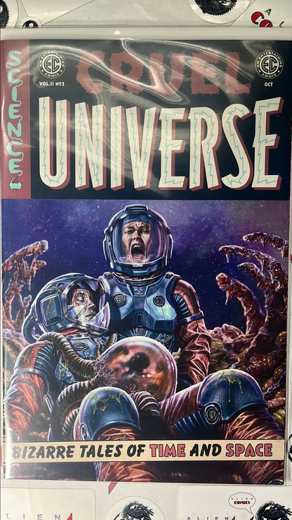 CRUEL UNIVERSE 3 EC/Oni 2025 Lee Bermejo Cover Baby Octopus Monster Dead Astronaut Woman HIGH GRADE