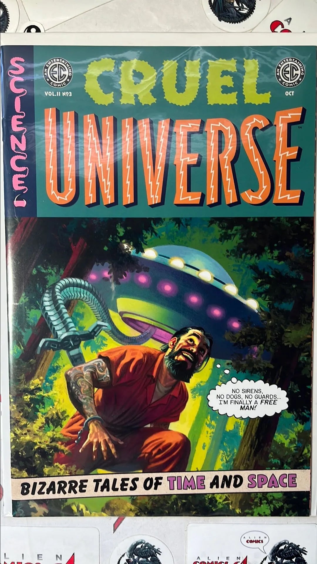 CRUEL UNIVERSE 3B EC/Oni Press 2025 Greg Smallwood Variant UFO Chasing Prison Escapee HIGH GRADE