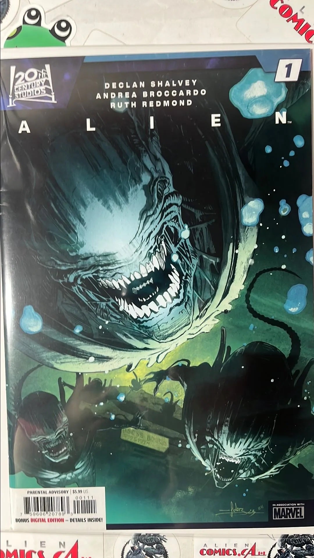 ALIEN (#1D Marvel 2023 Declan Shalvey Variant Swimming Xenomorphs NM)