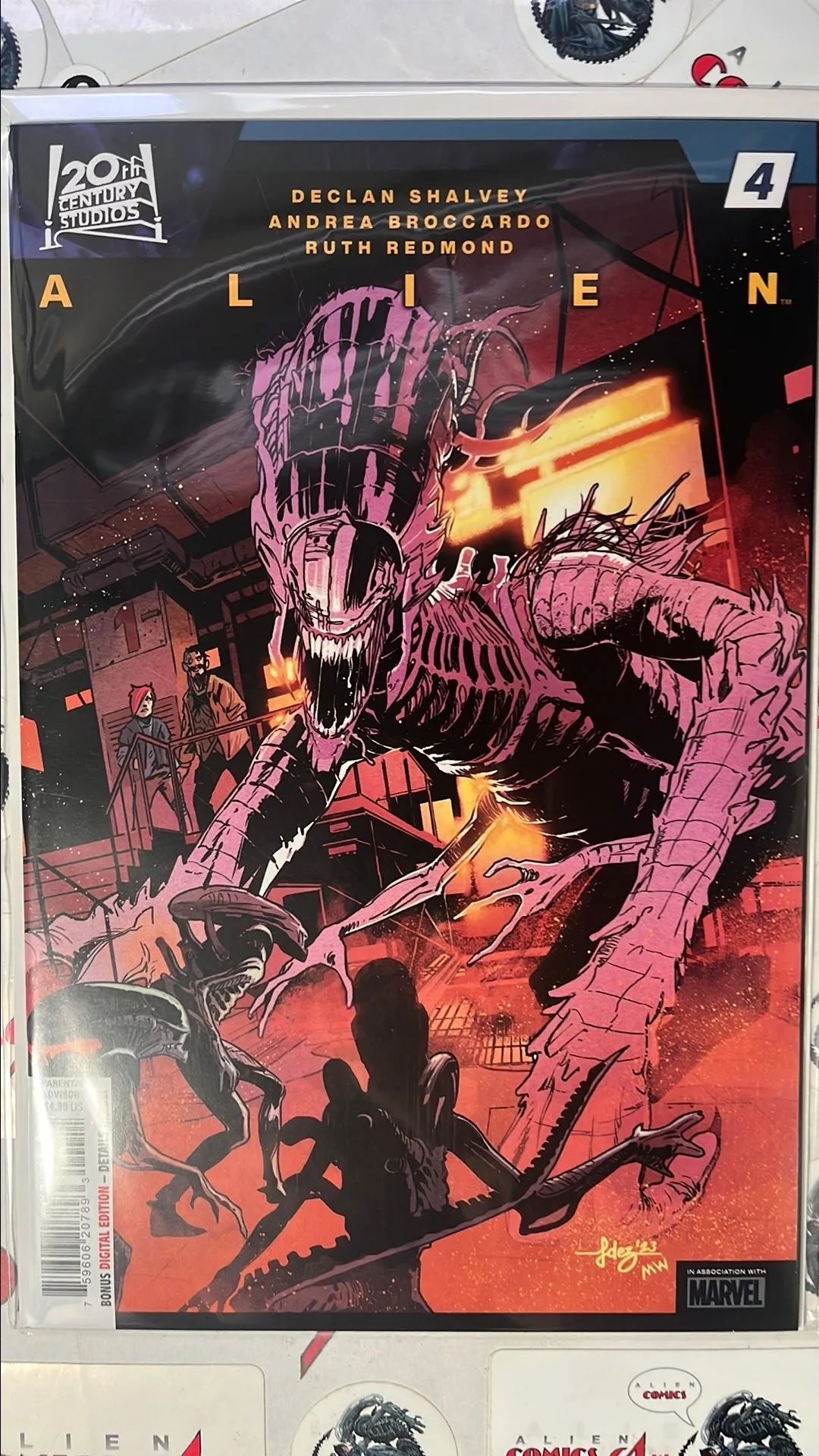 ALIEN (#4 Marvel 2024 Javi Fernandez Cover Alien Queen with Warriors NM)