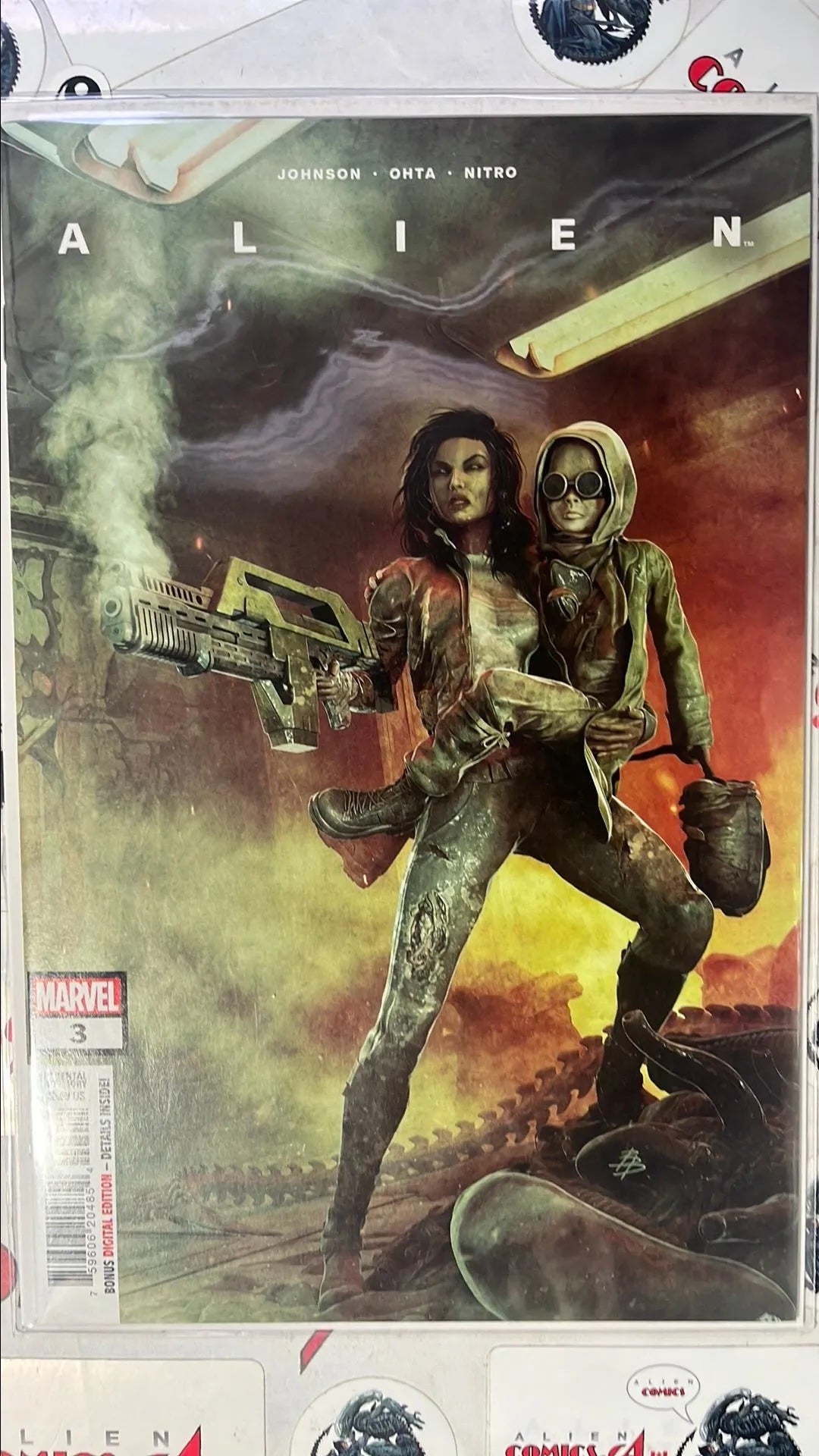 ALIEN (#3 Marvel 2022 Bjorn Barends Cover Woman with Child NM)
