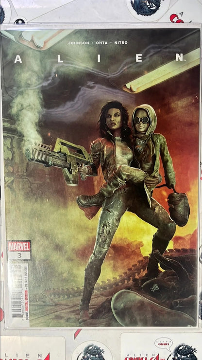 ALIEN (#3 Marvel 2022 Bjorn Barends Cover Woman with Child NM)