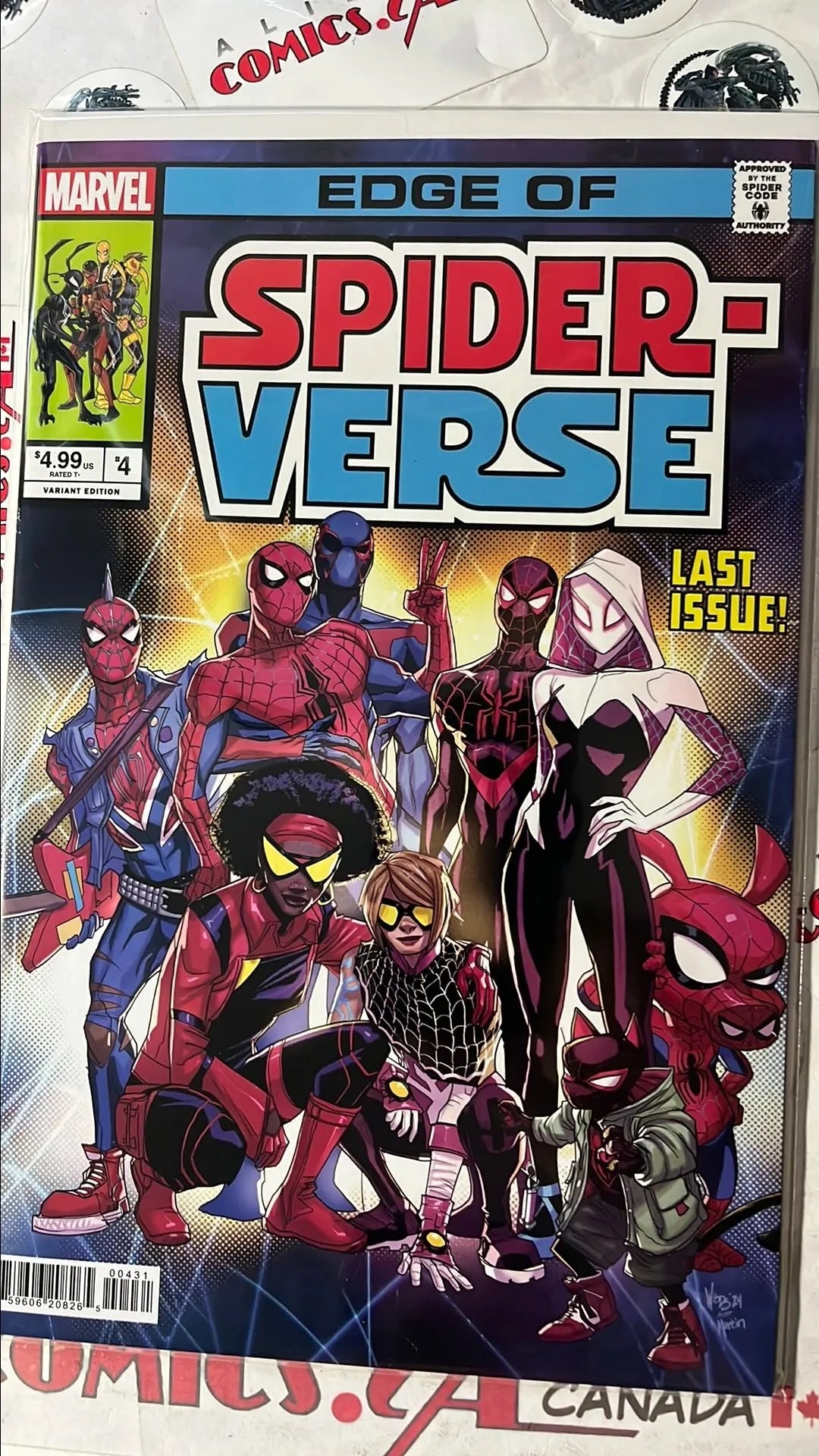Edge of Spider-verse (#4W Marvel 2024 Pete Woods Star Wars 107 Last Issue Homage Variant NM)