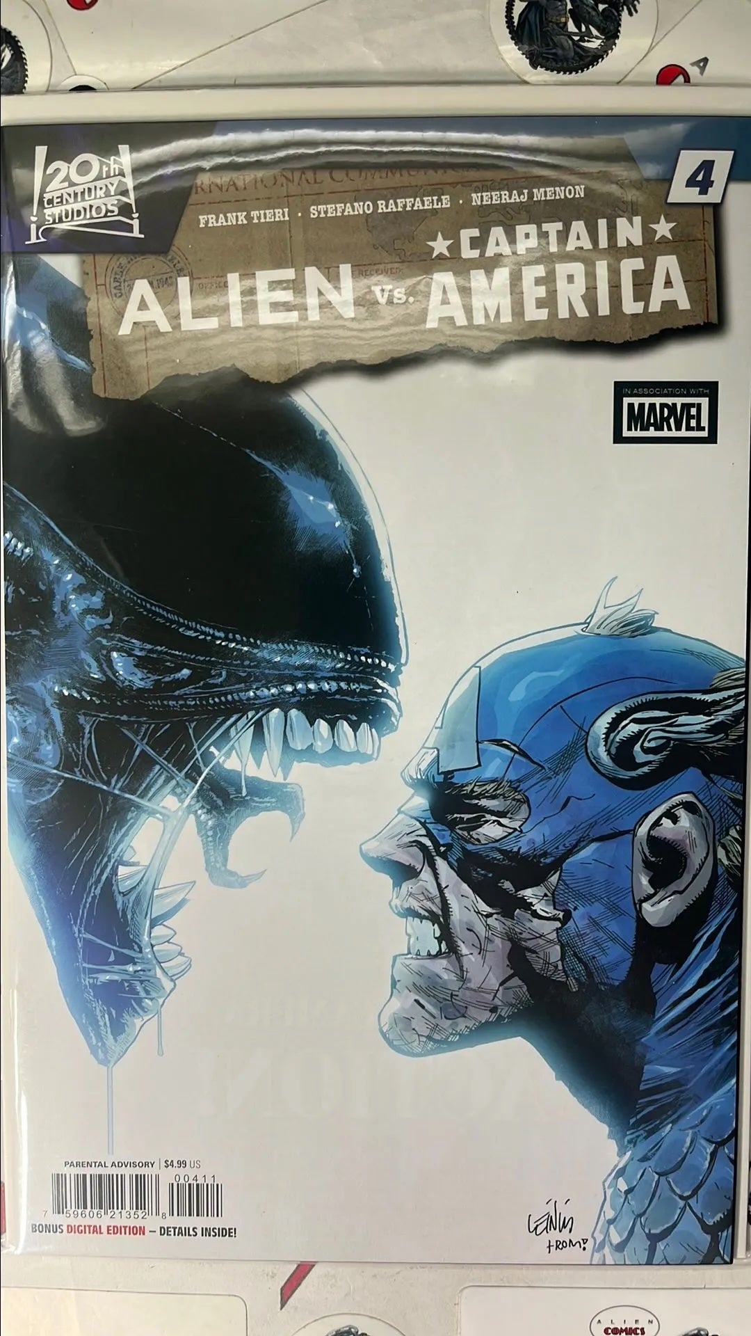 ALIEN vs. Captain America (#4 Marvel 2026 Leinil Francis Yu Cover Face to Face NM)