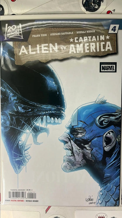 ALIEN vs. Captain America (#4 Marvel 2026 Leinil Francis Yu Cover Face to Face NM)