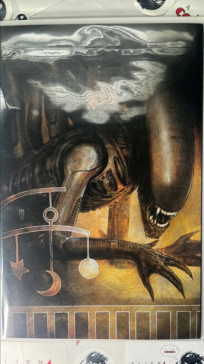 ALIEN (#1S Marvel 2023 Declan Shalvey 1:100 Virgin Variant Baby Mobile HTF NM)