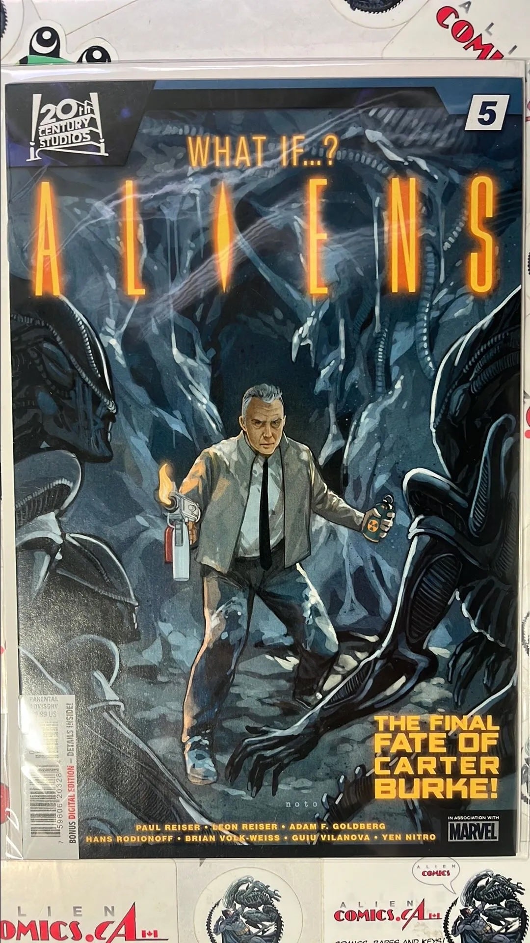 What… If: ALIENS (#5 Marvel 2020 Carter Burke Survived? Phil Noto Cover The Final Fate of Carter Burke! NM)