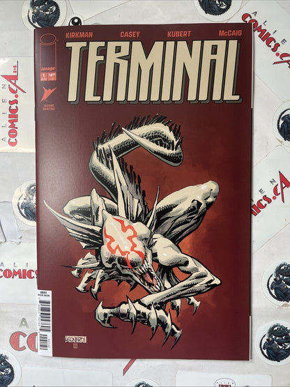 Terminal (#1 Image 2026 2nd Printing Leonardi Red Background Alien Variant 1st app. Marilyn Howe, Blaster, Imp, Crusher, Ethan, Theed, Maculox, Breaker, Thrasher, Racer, 1st cameo app. Pahntasm, Tyler, Minotaur, Siren, Goblin & Lilith VF+)