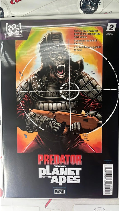 PREDATOR vs. The Planet of the Apes (#2C Marvel 2026 Chris Campana APE Target Movie Poster Variant NM)
