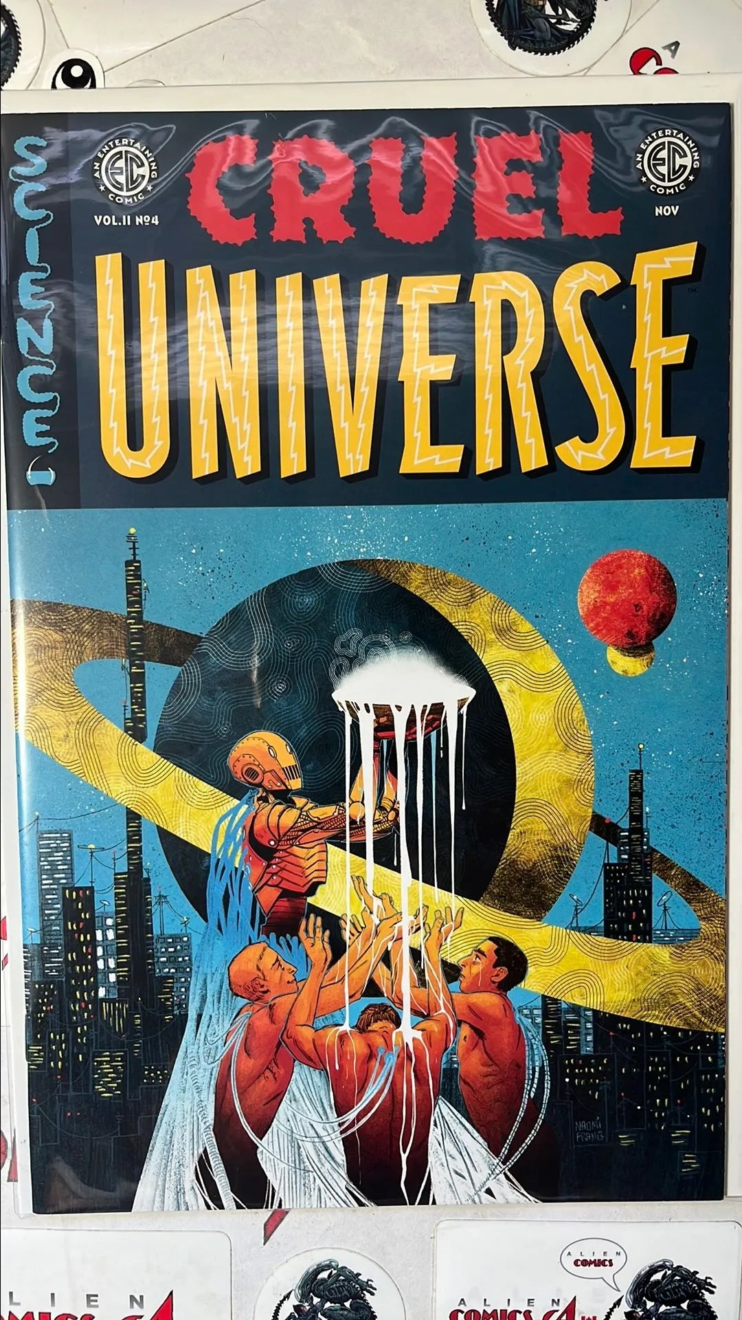 Cruel Universe (#4F EC/Oni Press 2025 Naomi Franquiz Variant Ringed Planet with Robot Offering NM)